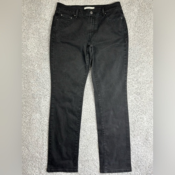 Levi's Jeans Mens 31 x 34 505 Straight Black Denim Silver Tab Classic Party - Picture 1 of 4